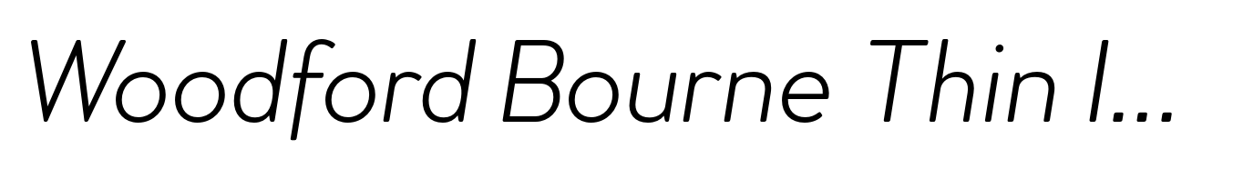 Woodford Bourne Thin Italic